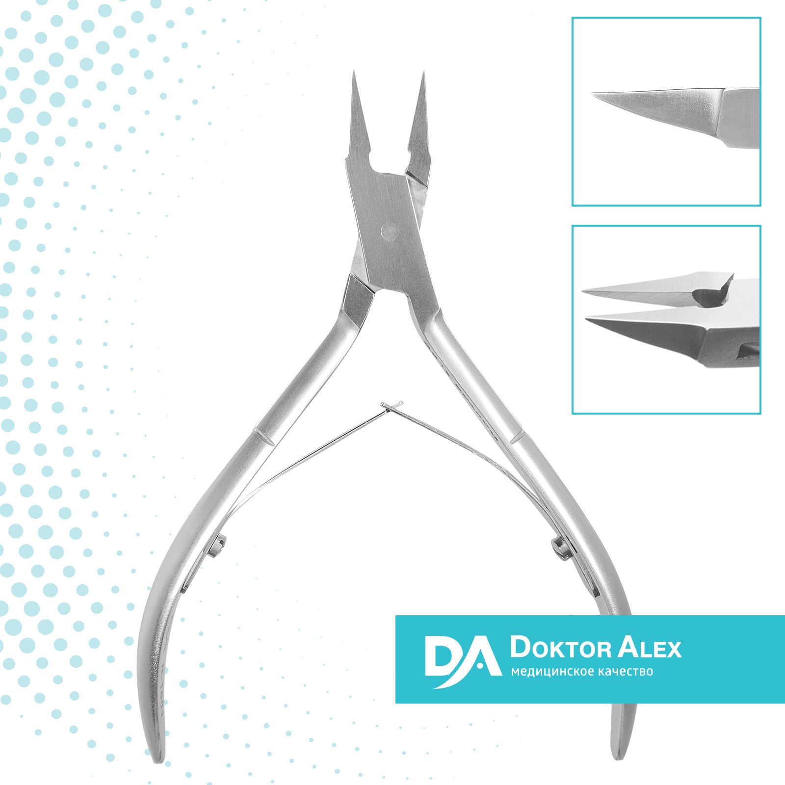 Nail nippers, double spring from 12mm to 18mm, Dr.Alex