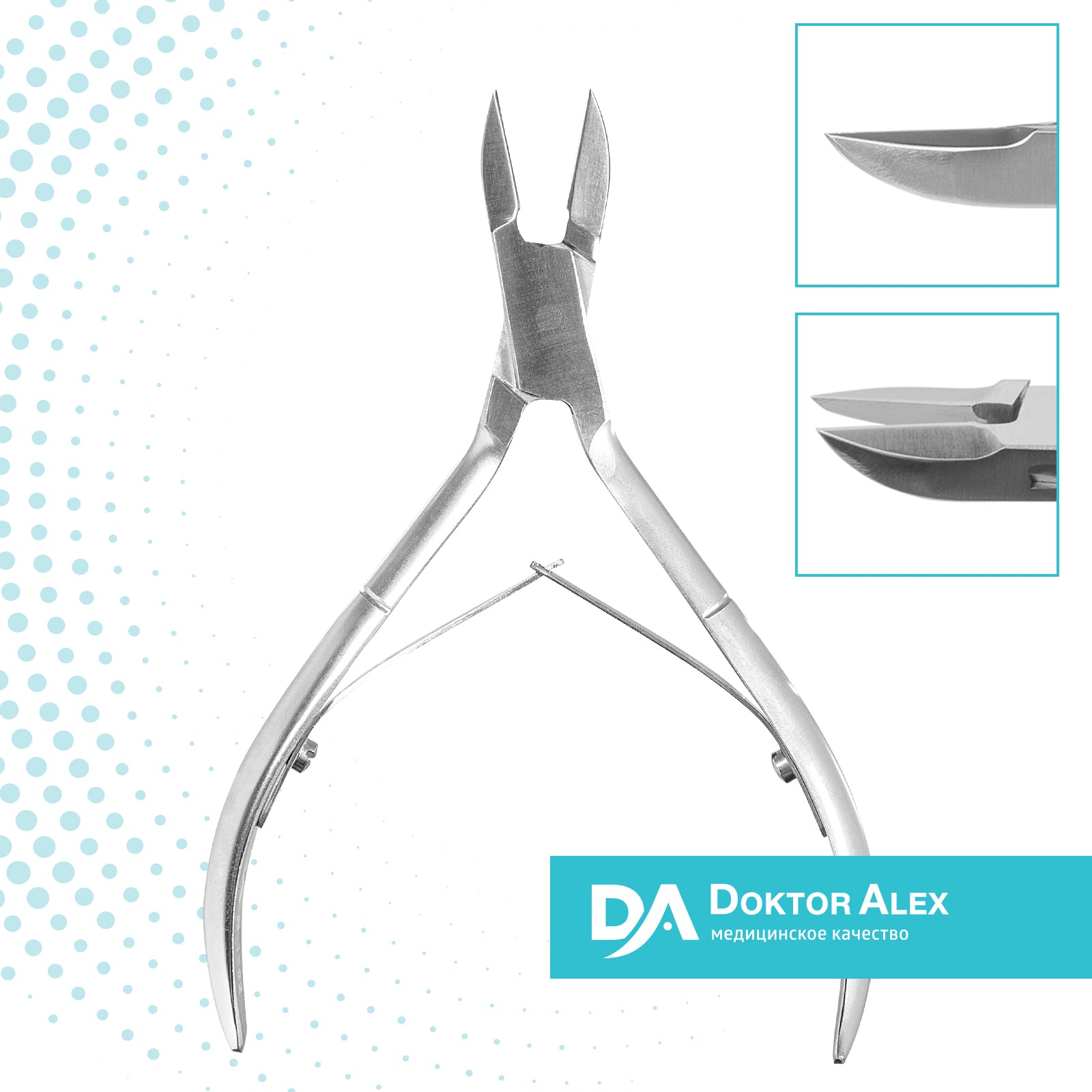 Nail nippers, double spring from 12mm to 18mm, Dr.Alex